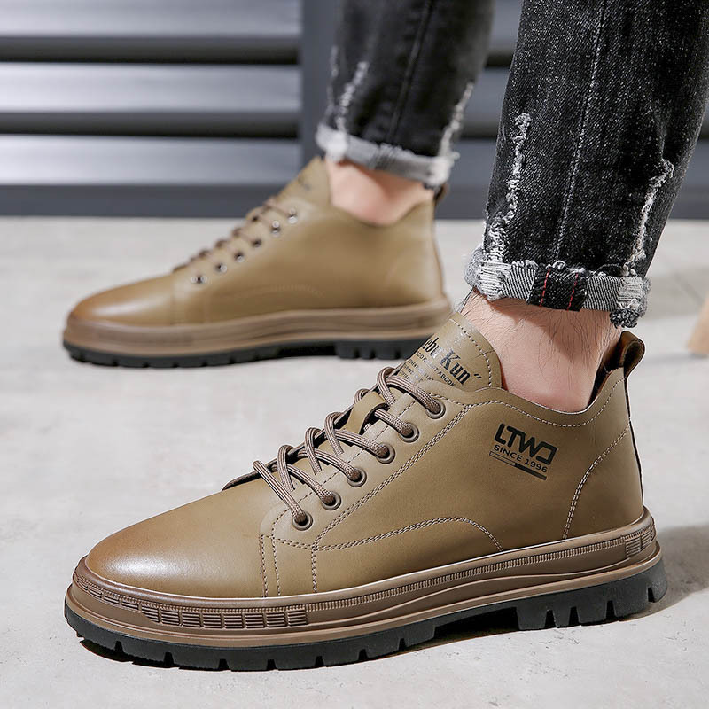 Leatherwork Designs - Męskie skórzane buty casual na wiosnę
